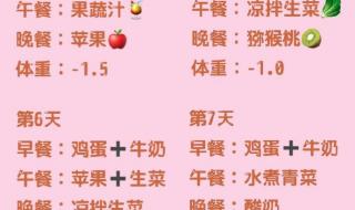 公认最快21天减肥食谱